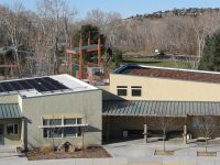 Aerial Office bldg solarpanels