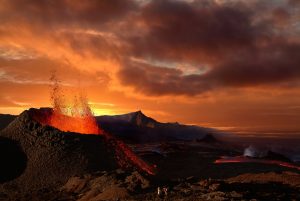 picture of a volcano erupting