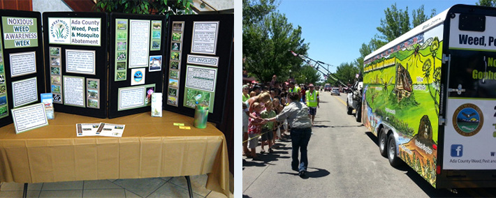 Outreach table and bus information