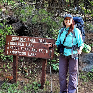 Rachel Pollreis hiking